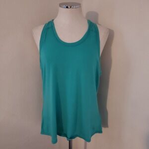 The North Face‎ Womens Standard Fit Tank Top Green Racerback Athletic Size L